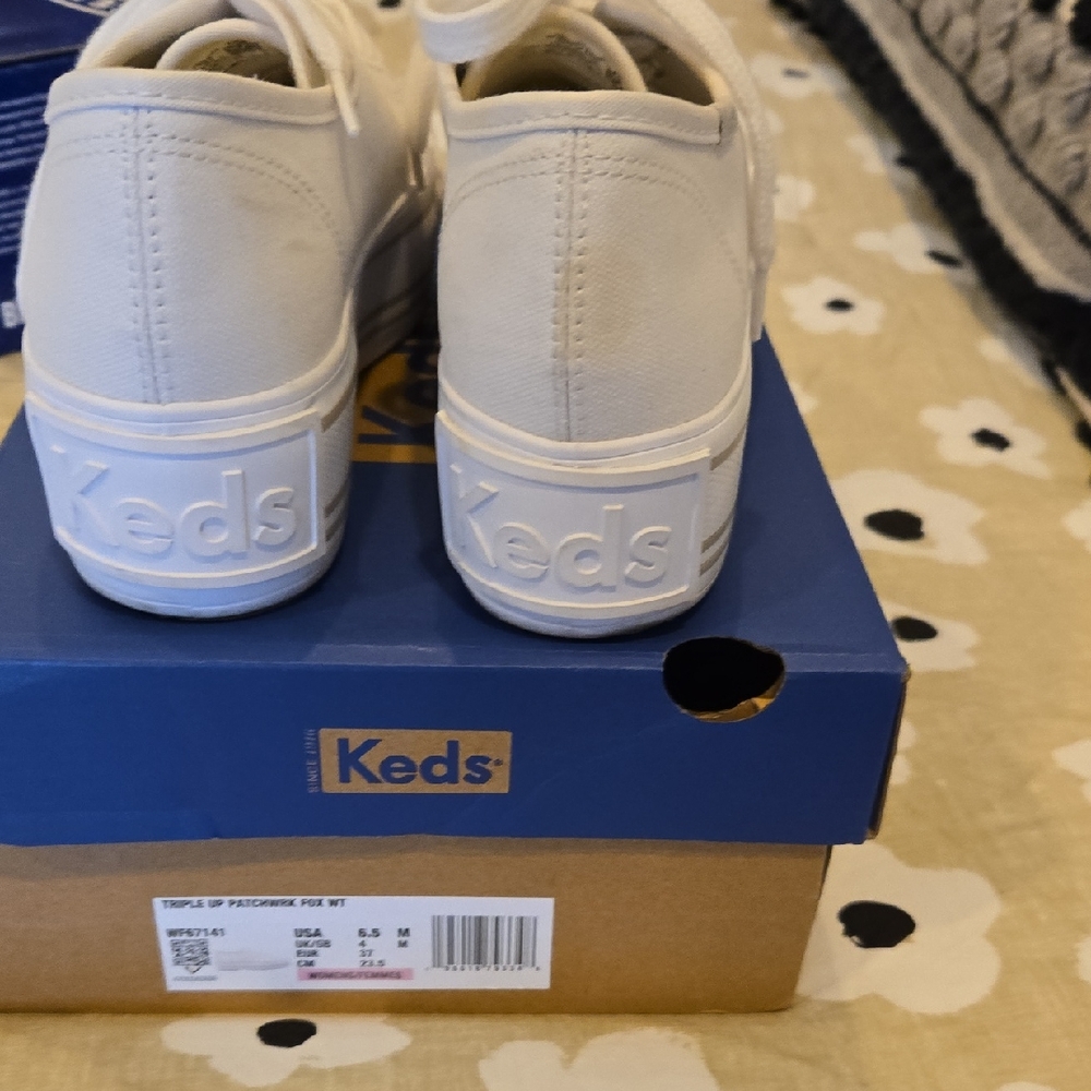 Keds White Low-Top Canvas Sneakers